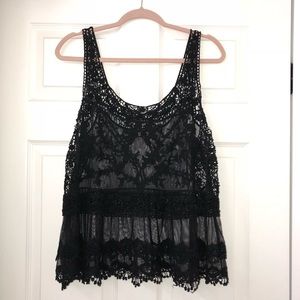 Black lace top